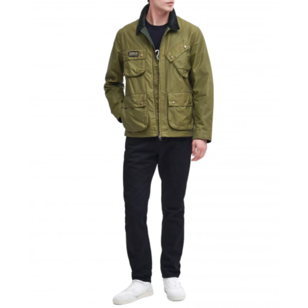 Barbour Sefton Wax Jacket Green Heren
