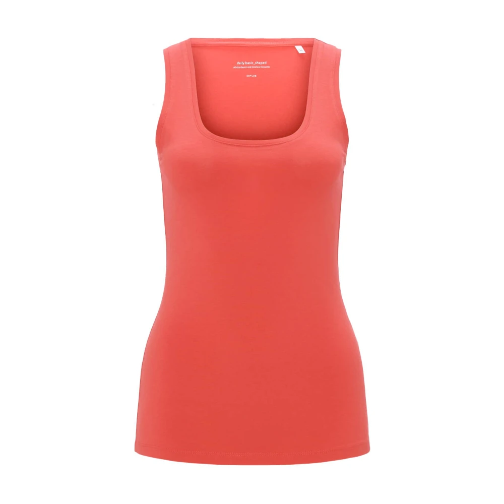 Opus Korte Mouw Top met Imilia Red Dames