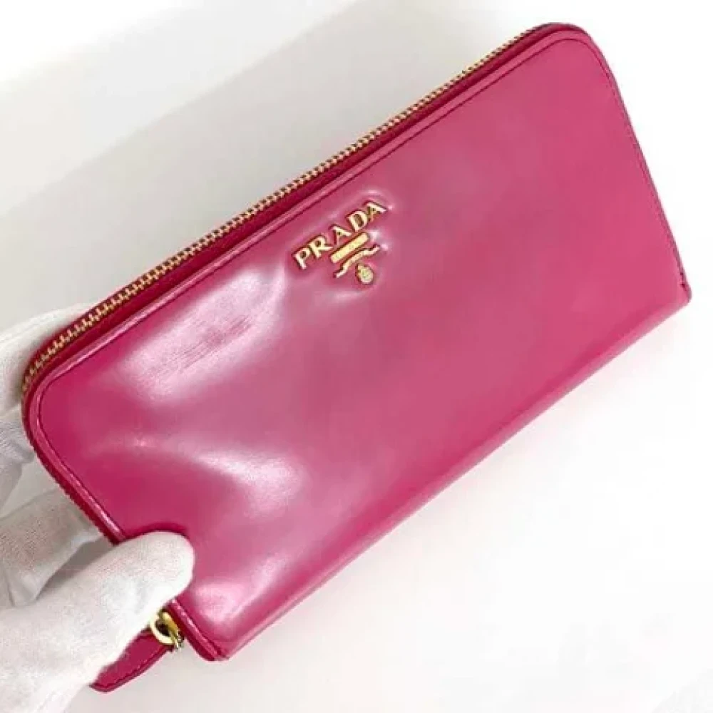 Prada Vintage Pre-owned Leather wallets Pink Dames