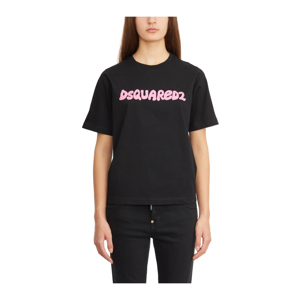 Dsquared2 Logo T-shirt Black Dames