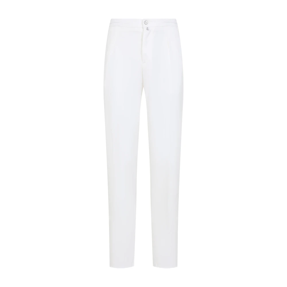 Kiton Witte Stijlvolle Broek Verhoog Garderobe White Heren