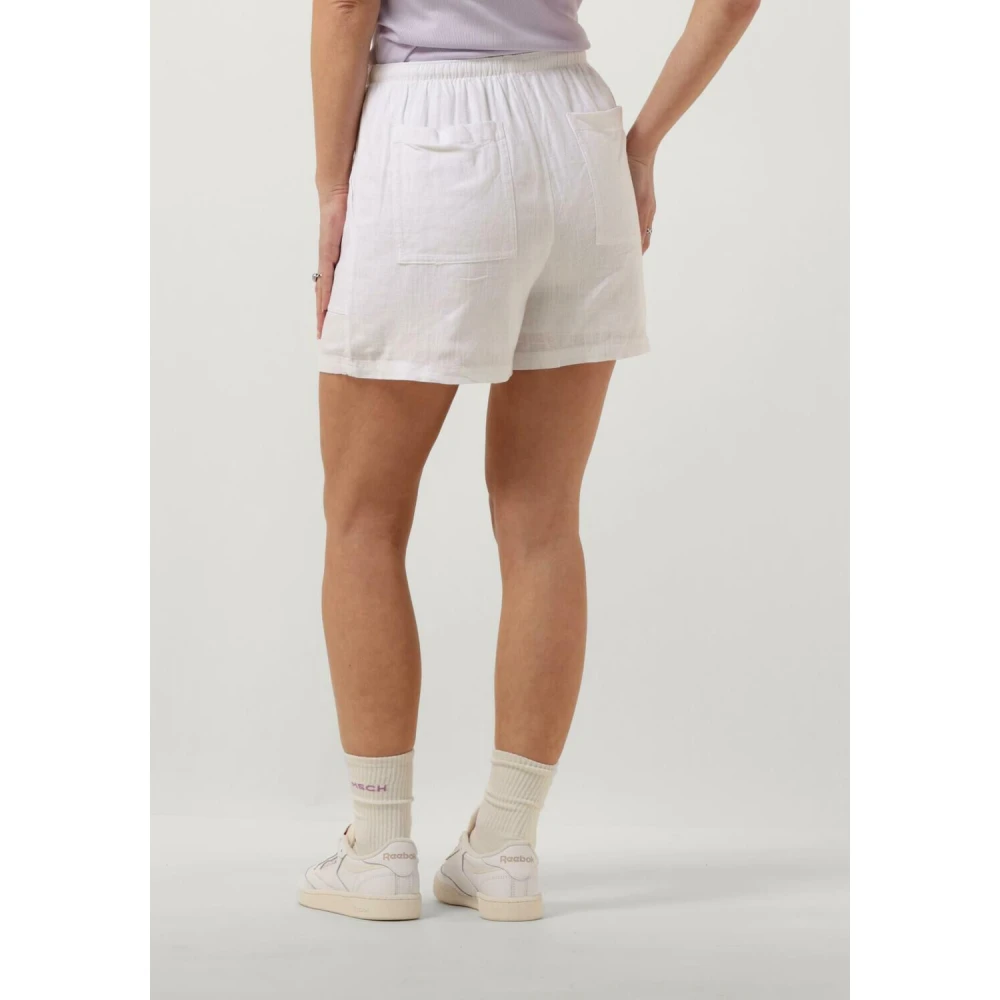 Tommy Jeans Witte Linnen Shorts White Dames