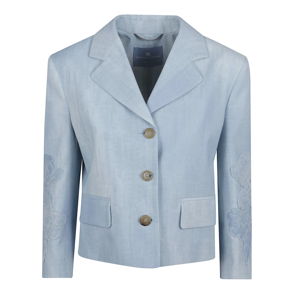 Ermanno Scervino Blauwe Jas voor Vrouwen Blue Dames