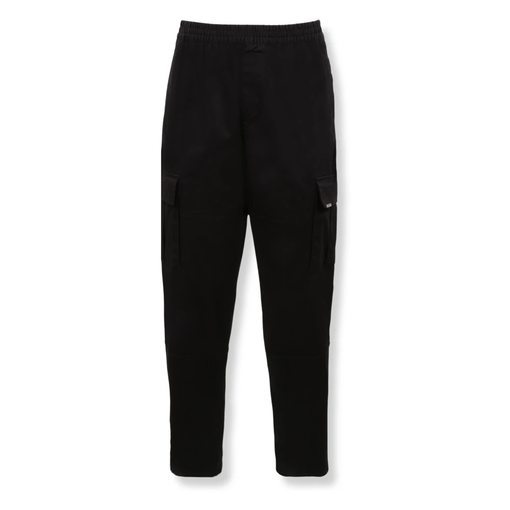 Represent Men's Black Cargo Trousers Straight Fit Elastic Waist - Slim-Fit Trousers - Xs - Trousers