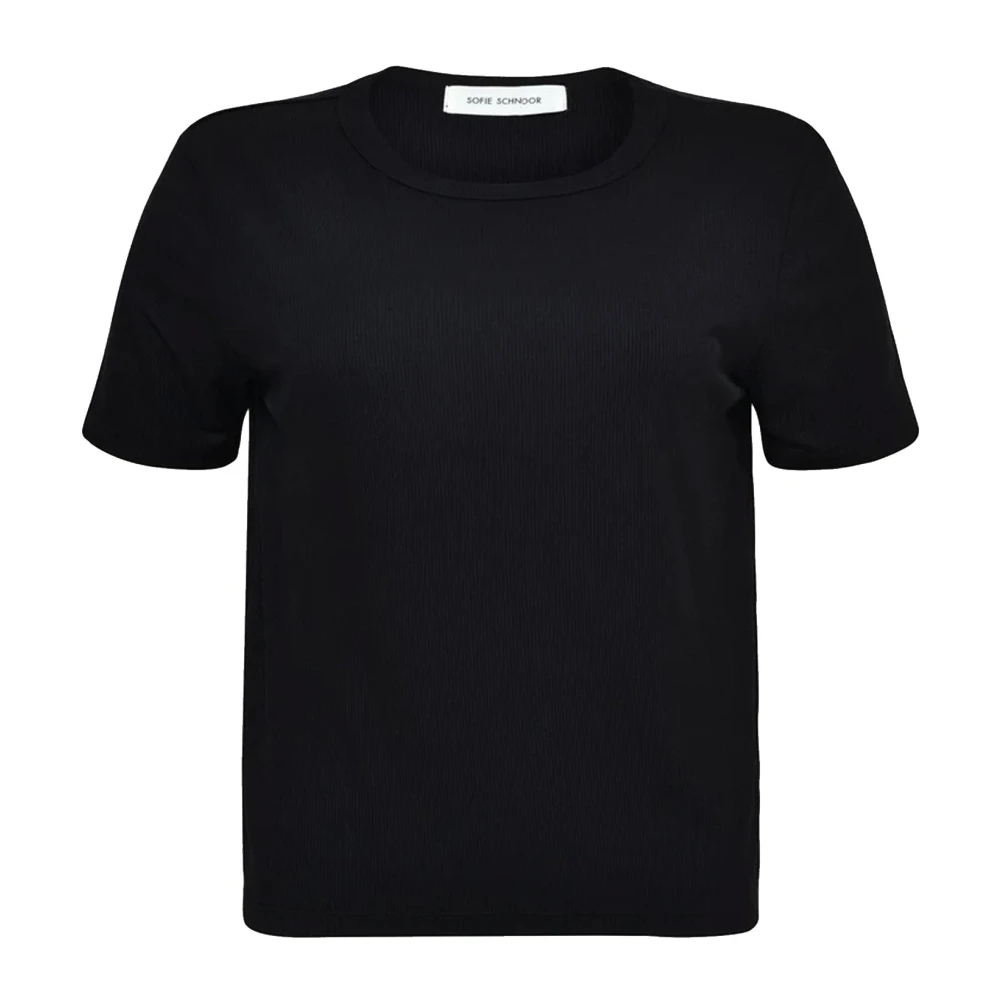 Sofie Schnoor Black T-Shirt With Short Sleeves - Female - T-Shirts - M - Tops