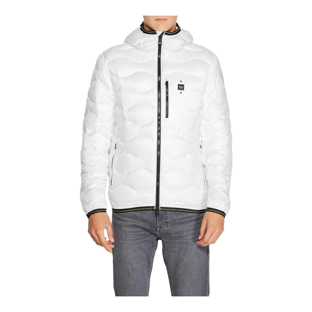 Blauer Winterjas White Heren