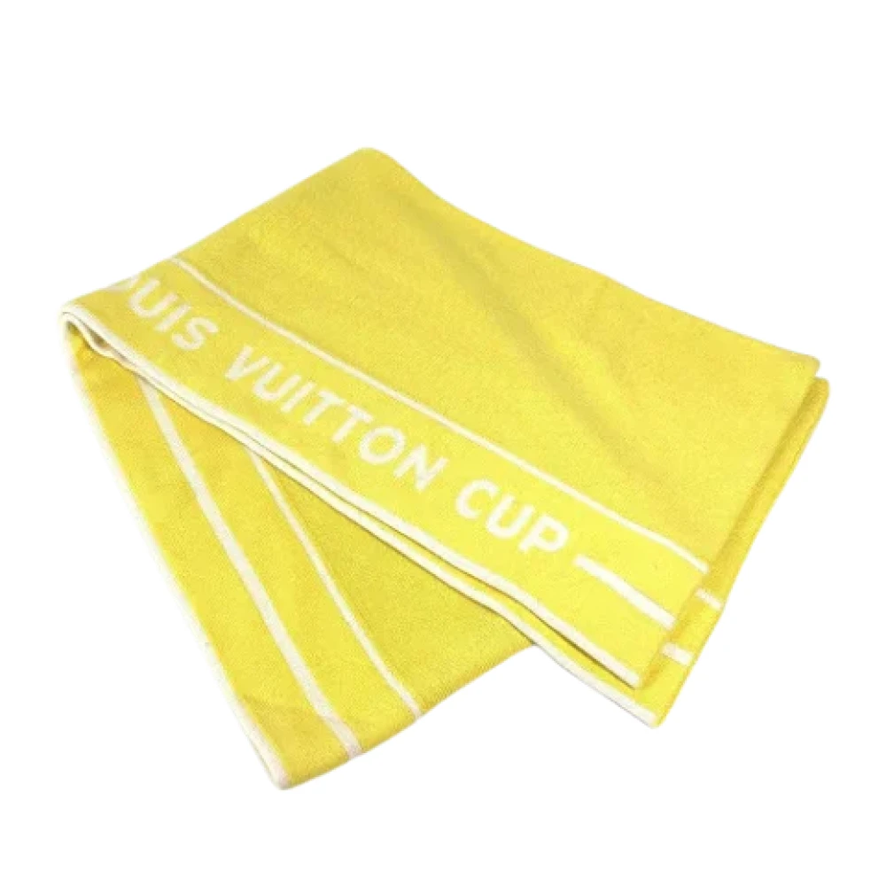 Louis Vuitton Vintage Pre-owned Cotton scarves Yellow Dames