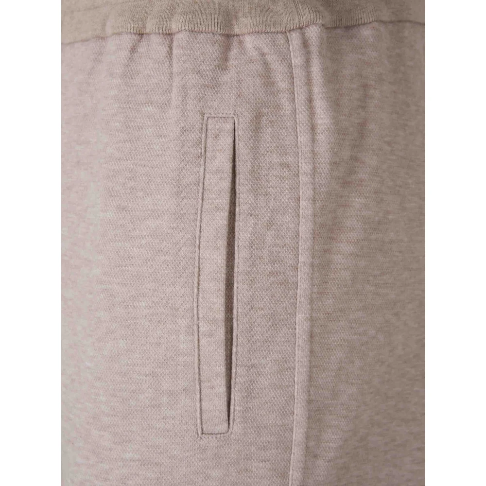Brioni Katoenmix Trackbroek met Zakken Beige Heren