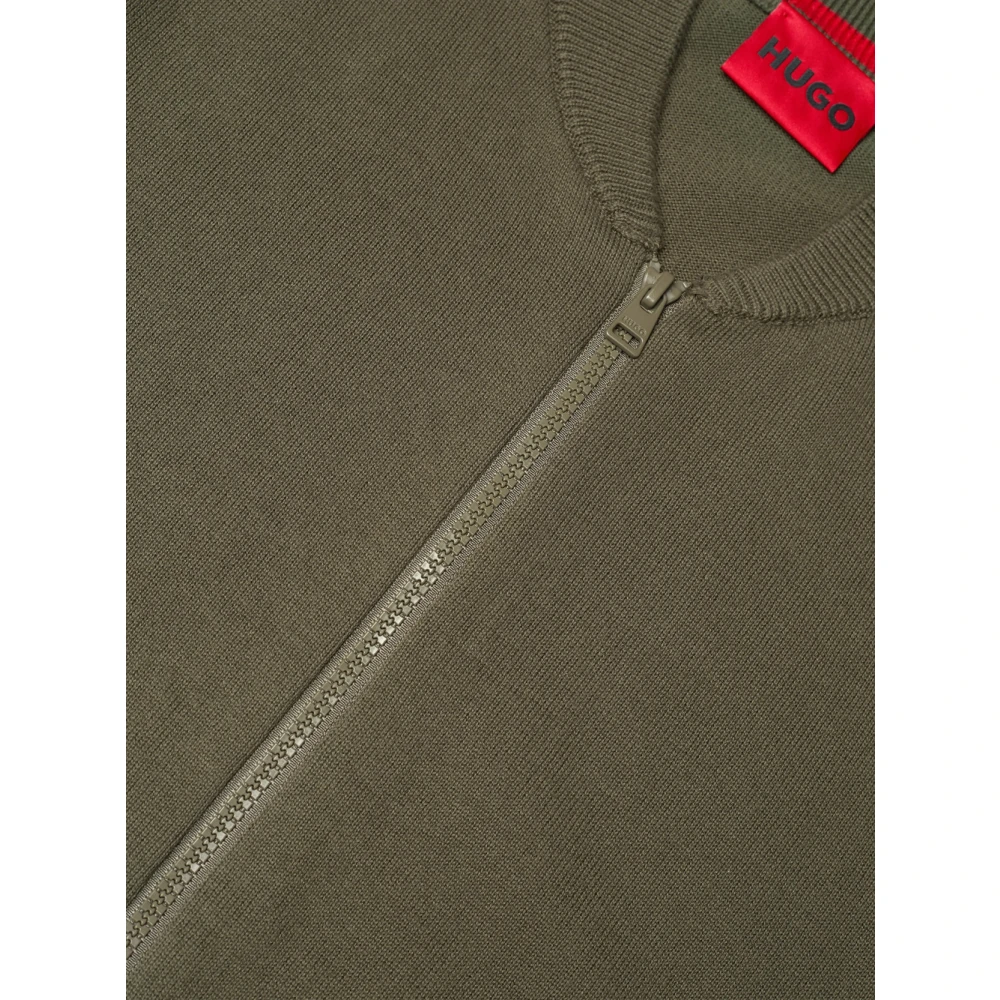 Hugo Boss Beige Zip Cardigan Stijlvol en veelzijdig Beige Heren