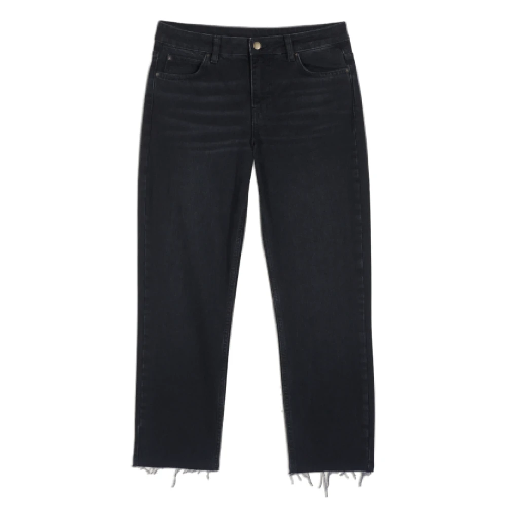 BA&SH Straight Leg Boyfriend Jeans voor dagelijks gebruik Black Dames