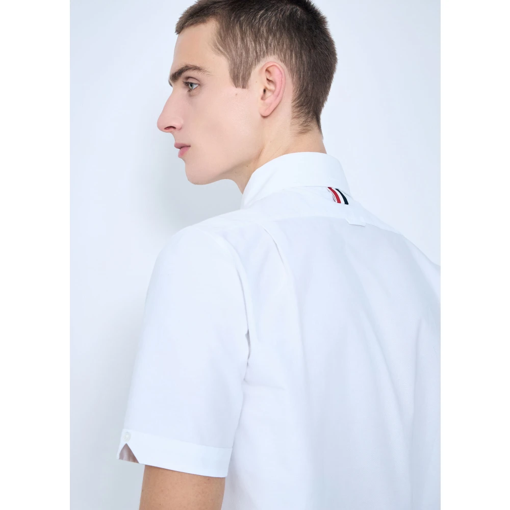 Thom Browne Geborduurd koordshirt van katoenen canvas White Heren