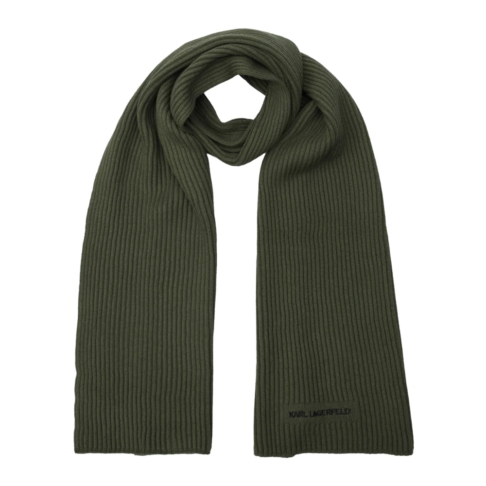 Karl Lagerfeld Sjaal met logoborduursel Green Heren