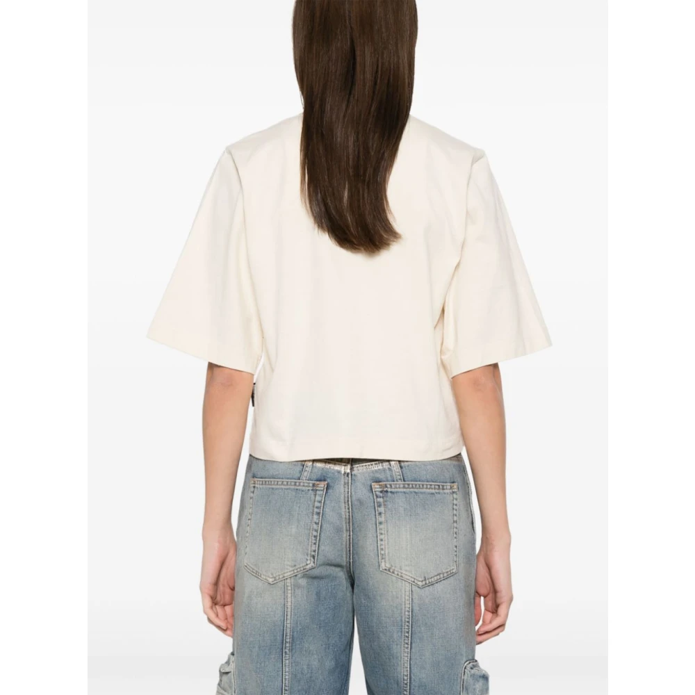 Palm Angels Witte T-shirts en Polos met Logoprint White Dames