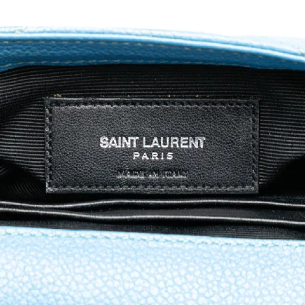 Saint Laurent Vintage Pre-owned Leather shoulder-bags Blue Dames