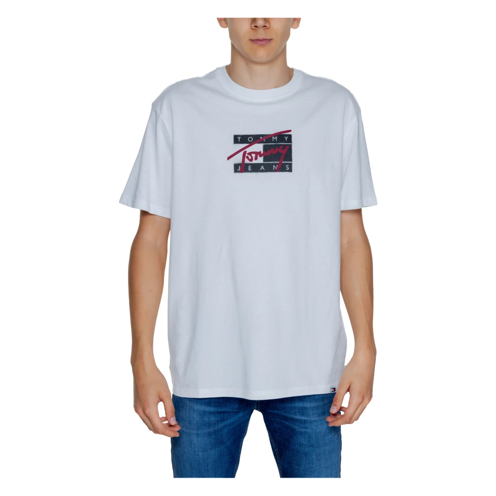 Tommy Jeans Street Sign T-Shirt Herfst Winter Collectie White Heren
