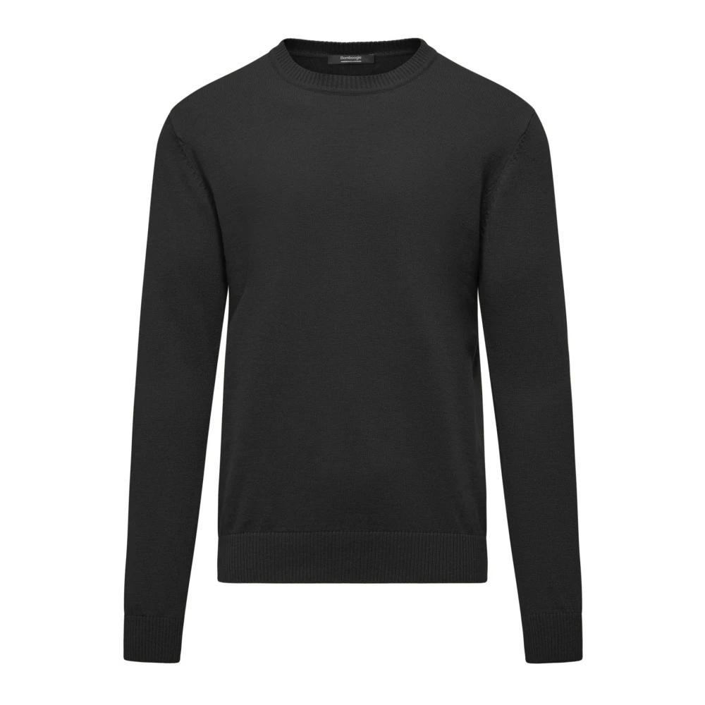 BomBoogie Zachte Crew-Neck Sweater in Viscose-Wolmix Gray Heren
