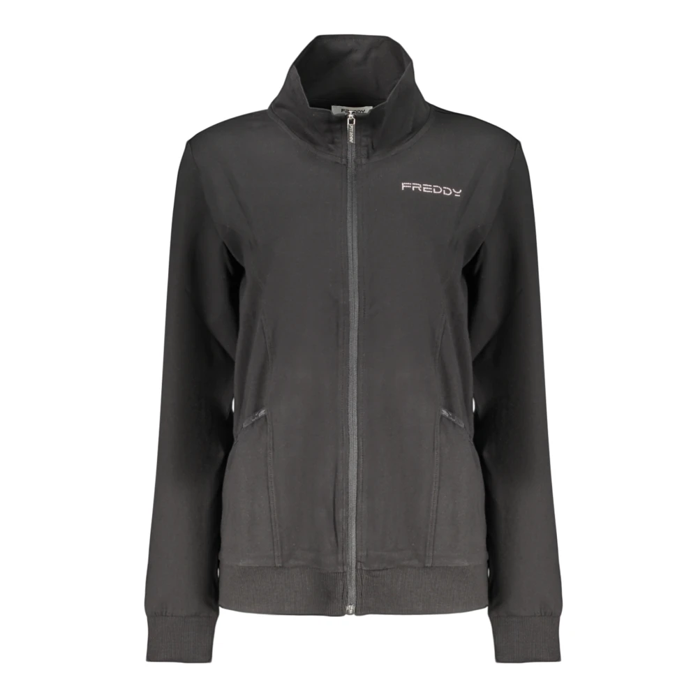 Freddy Women's Black Long-Sleeved Sweatshirt - Zip-Throughs - L - Sweatshirts & Hoodies