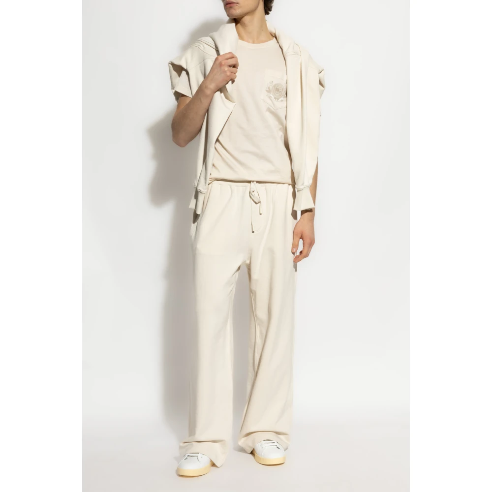Dolce & Gabbana Sweatpants met rechte pijpen Beige Heren