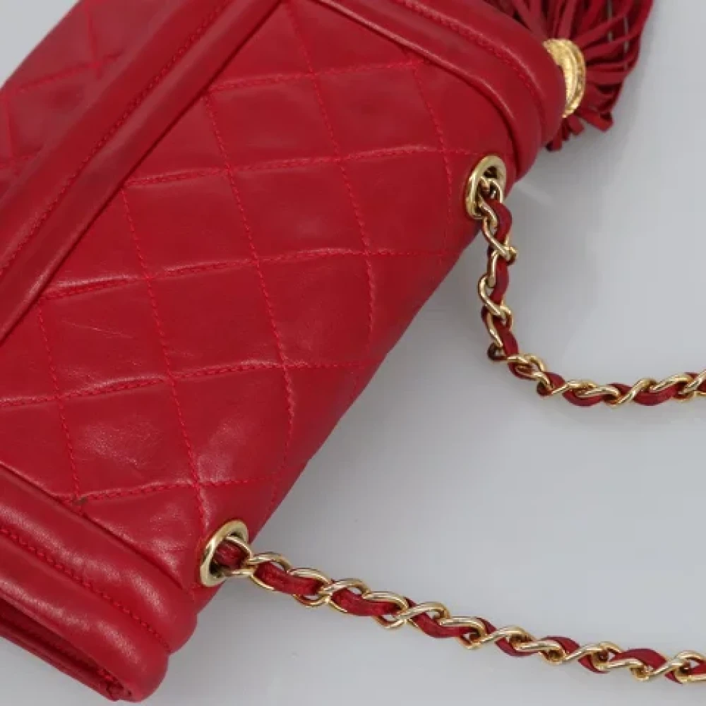 Chanel Vintage Pre-owned Leather chanel-bags Red Dames