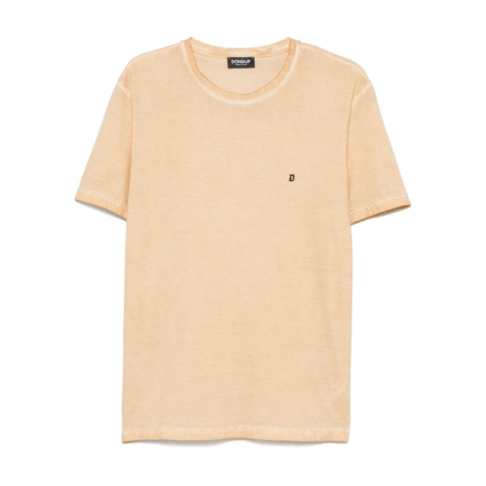 Dondup Beige T-shirts en Polos met Logo Beige Heren