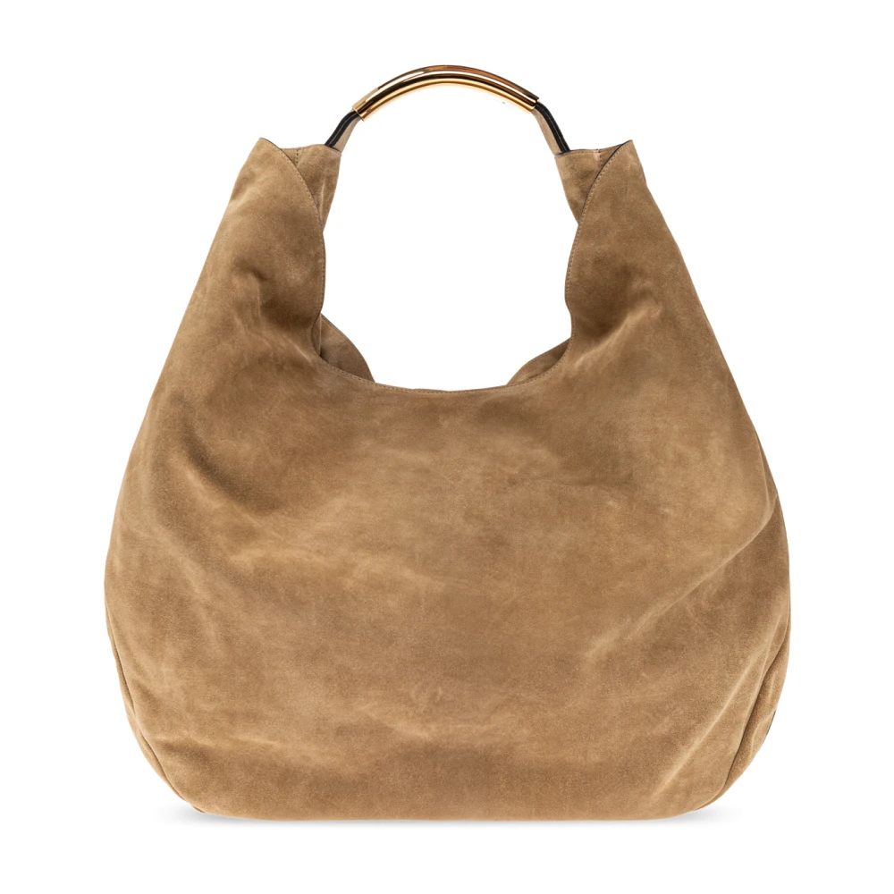 Moschino Suède shopper tas Beige Dames