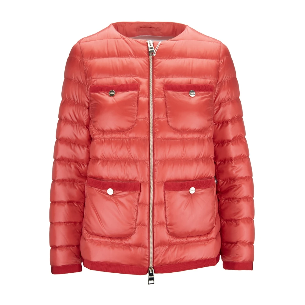 Herno Korte Puffer Jas met Rits Red Dames