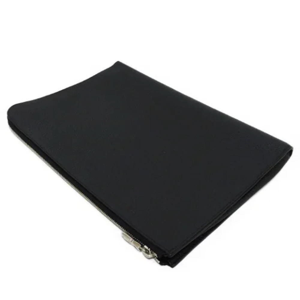 Louis Vuitton Vintage Pre-owned Leather clutches Black Dames