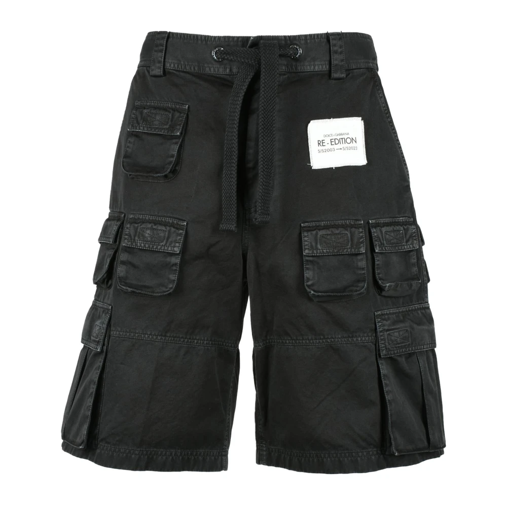 Dolce & Gabbana Katoenen Bermuda Shorts Black Heren