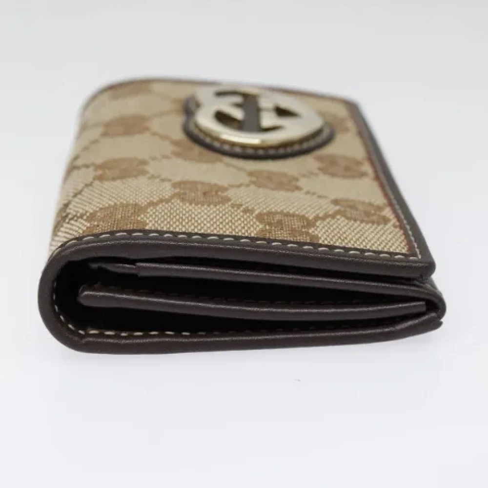 Gucci Vintage Pre-owned Canvas wallets Beige Dames