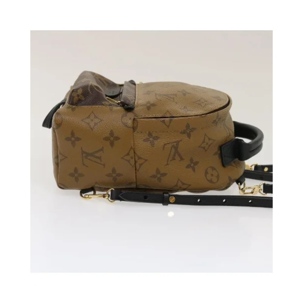 Louis Vuitton Vintage Tweedehands Wit Canvas Louis Vuitton Palm Springs Brown Dames