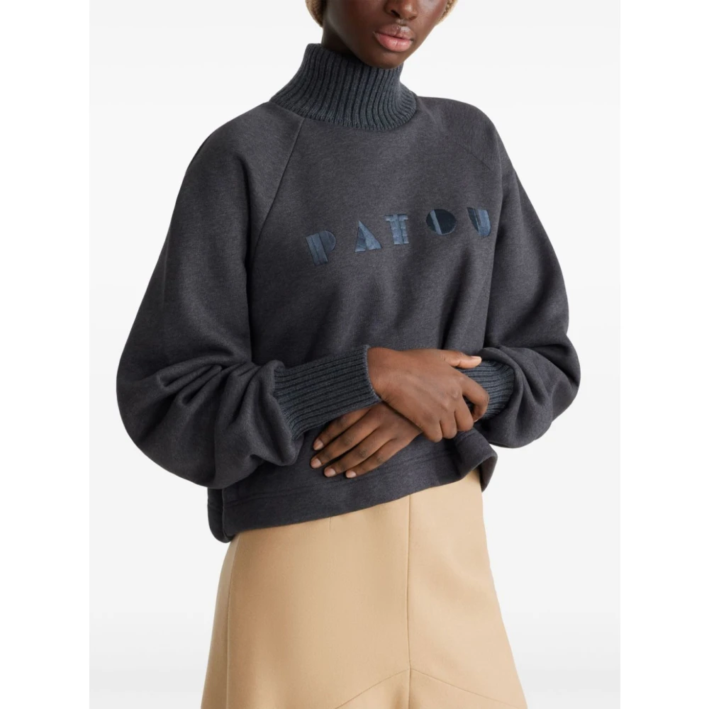 Patou Grijze Trui met Hoge Kraag Gray Dames