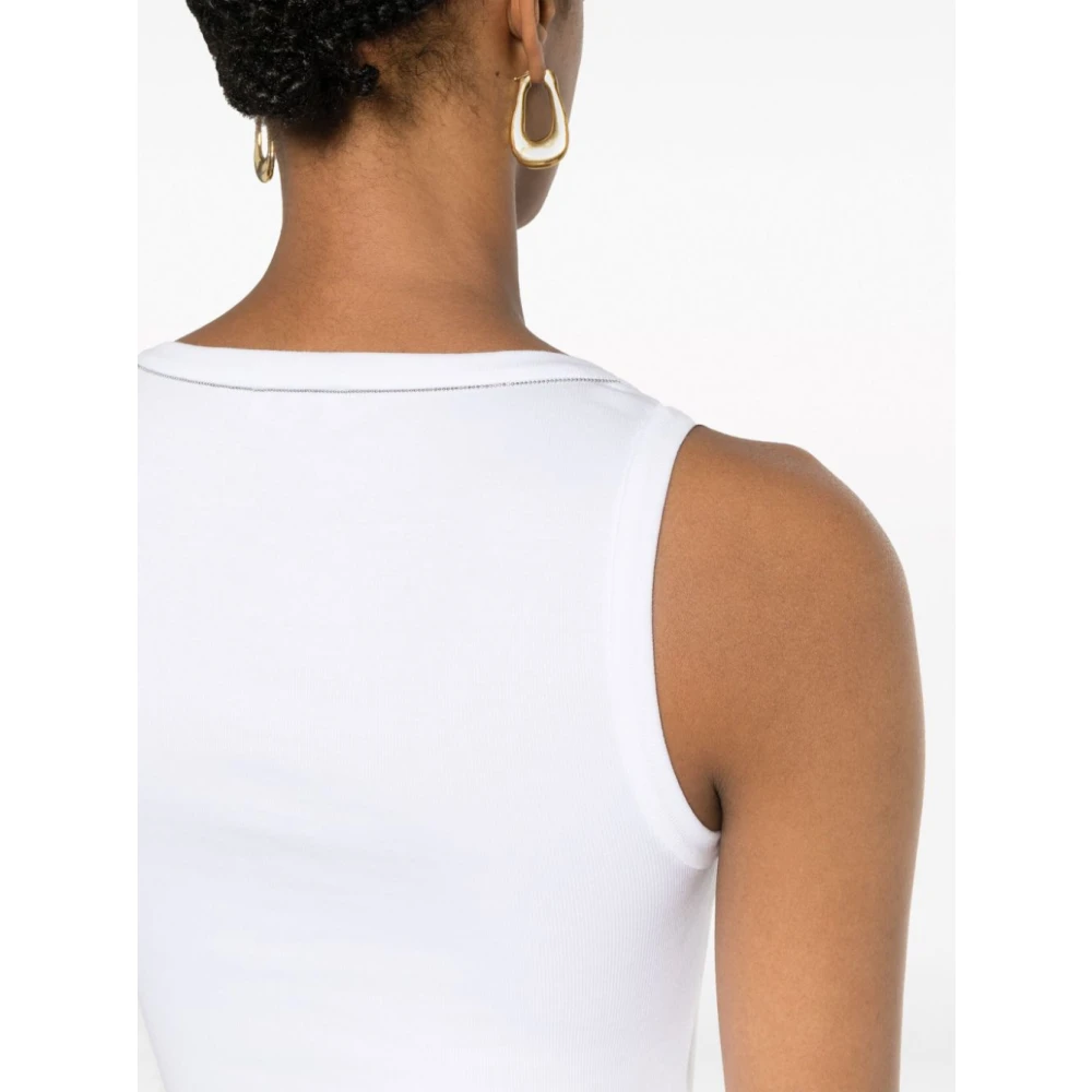 BRUNELLO CUCINELLI Witte Top Elegante Stijl White Dames