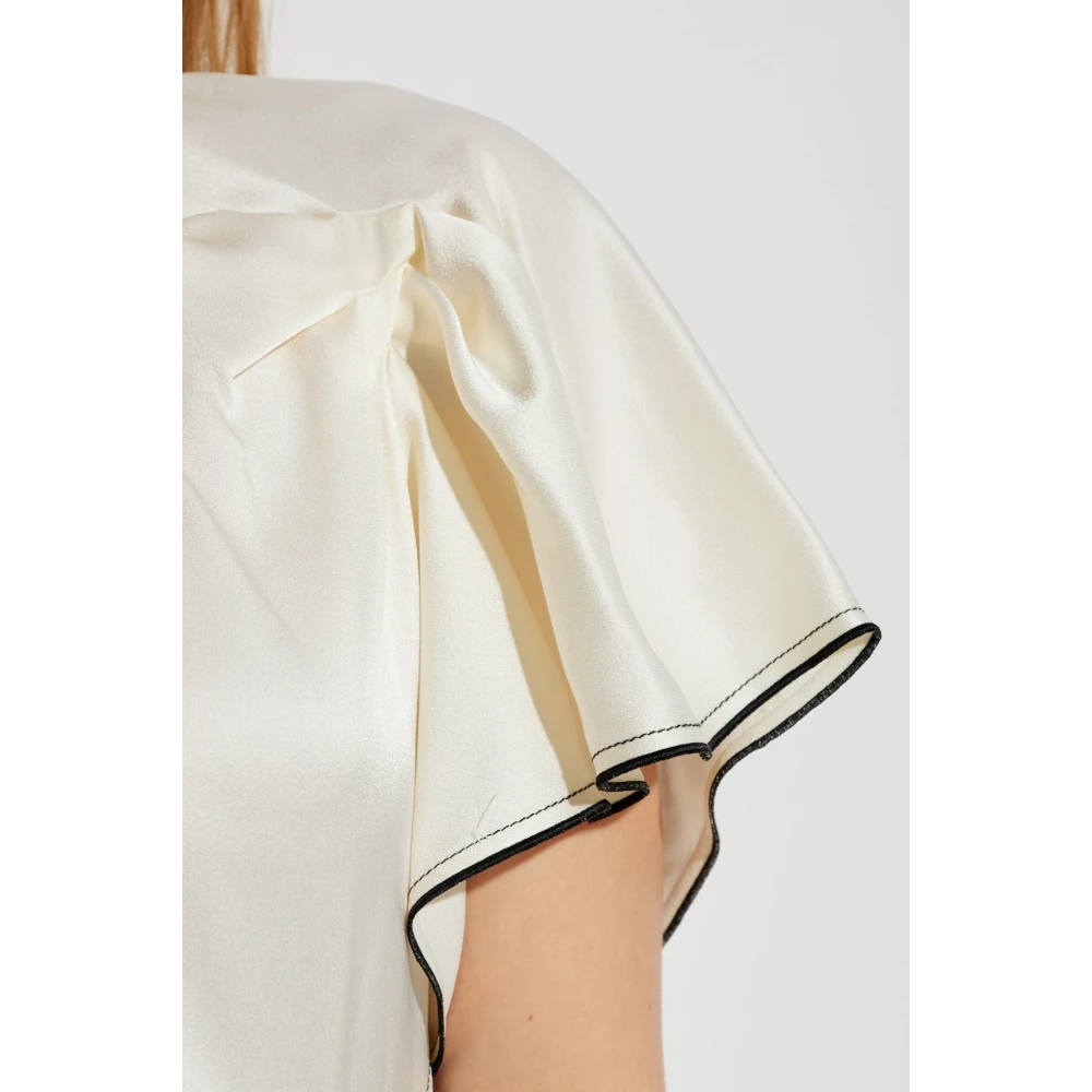 Victoria Beckham Gedrapeerde jurk Beige Dames