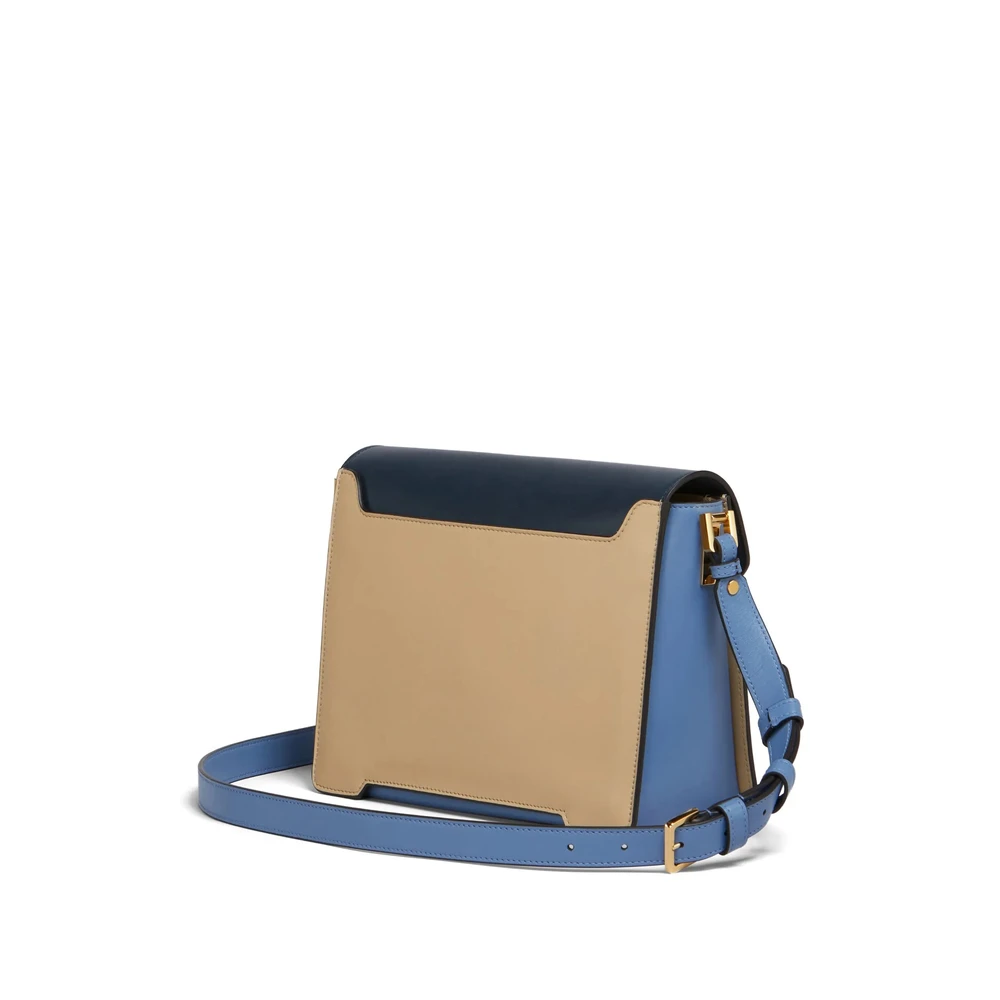 Marni Donkerblauwe Schoudertas met Overslag Multicolor Dames
