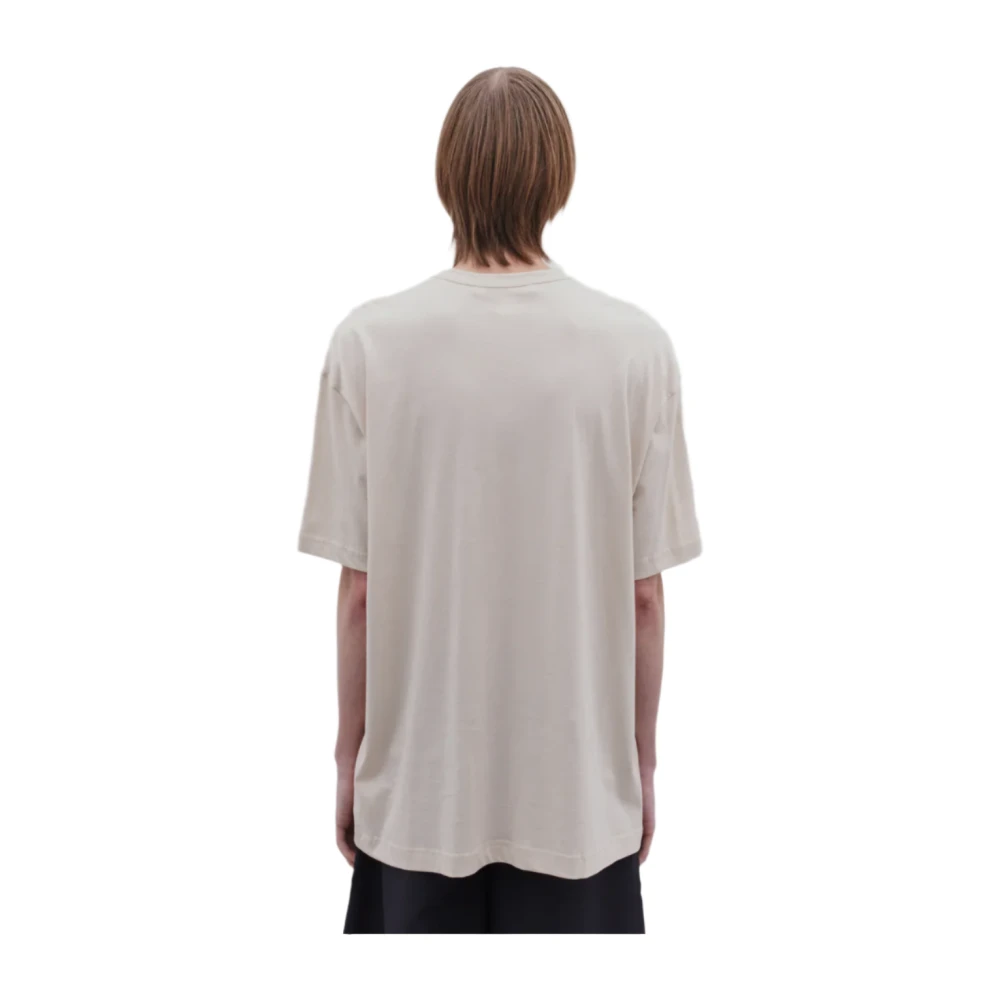 Comme des Garçons Logo Print Katoenen T-Shirt Gray Heren