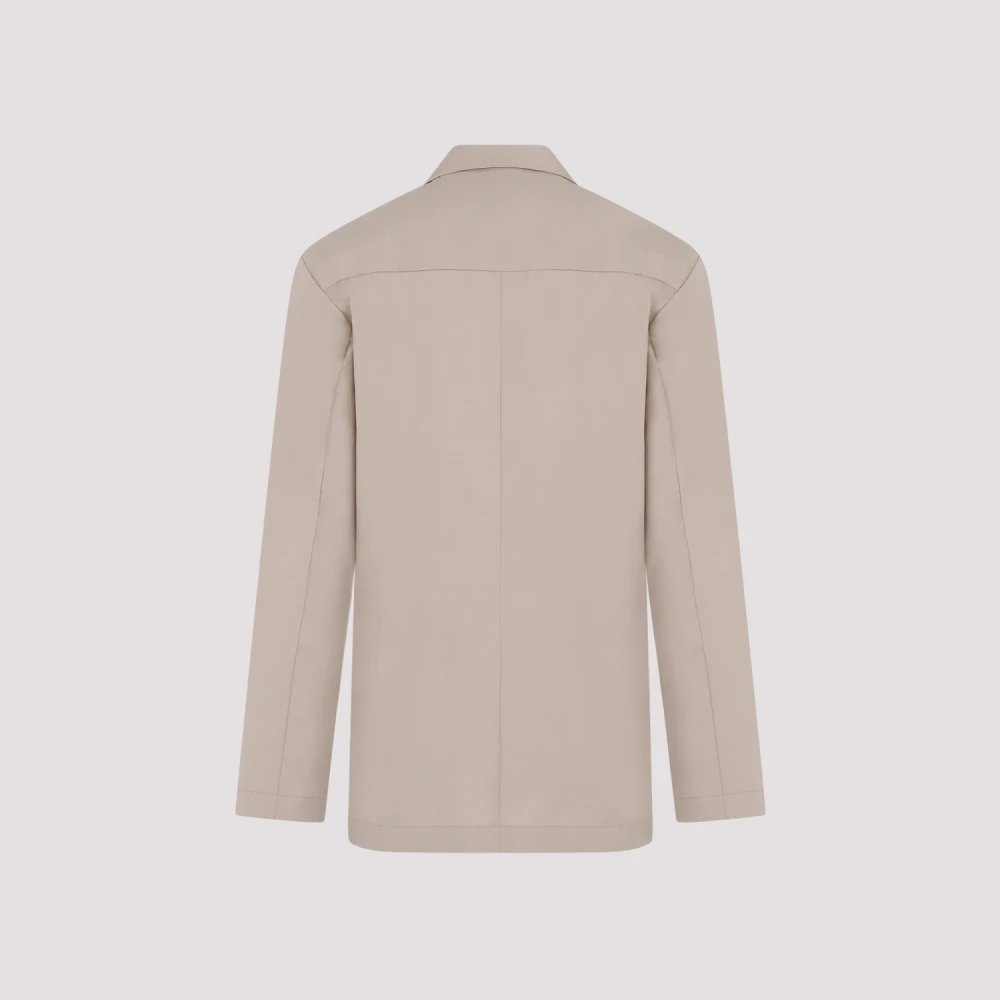 Dries Van Noten Katoenen Jas Zandkleur Beige Heren