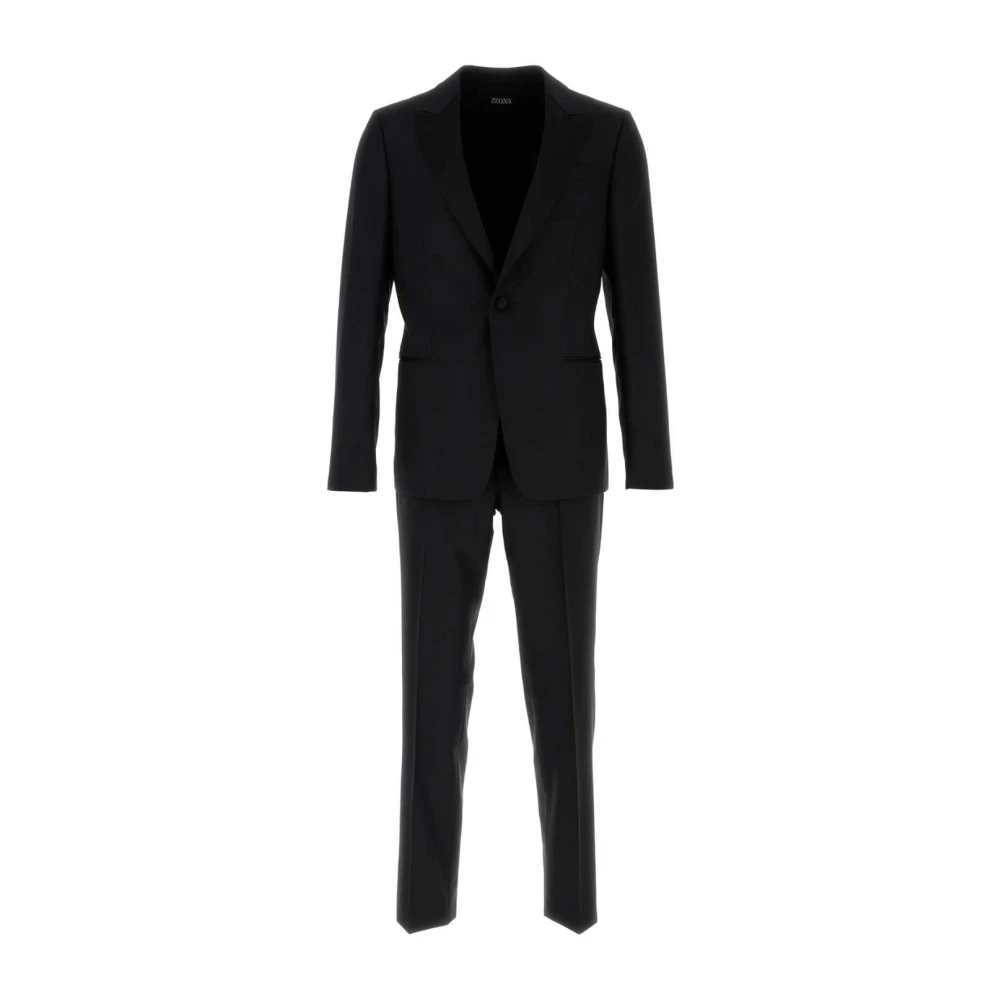 Z Zegna Midnight Blue Wool Suit Blue Heren