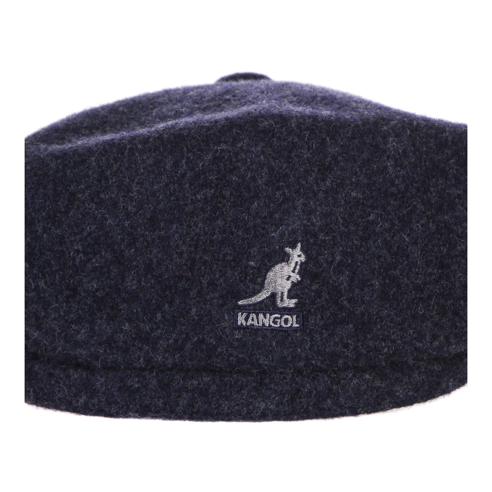 Kangol Navy Marl Wol Flat Cap Hoed Blue Heren