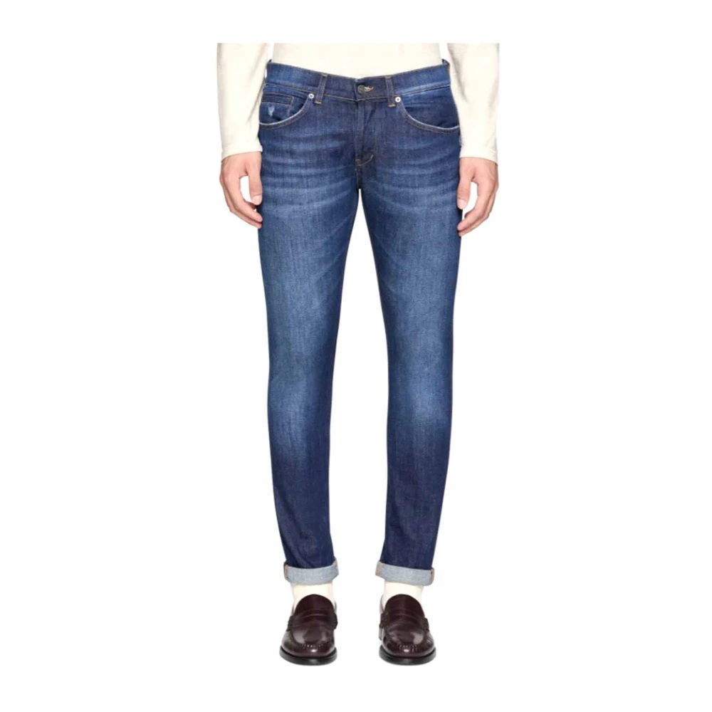 Dondup Skinny Fit Lage Taille Blauwe Jeans Blue Heren