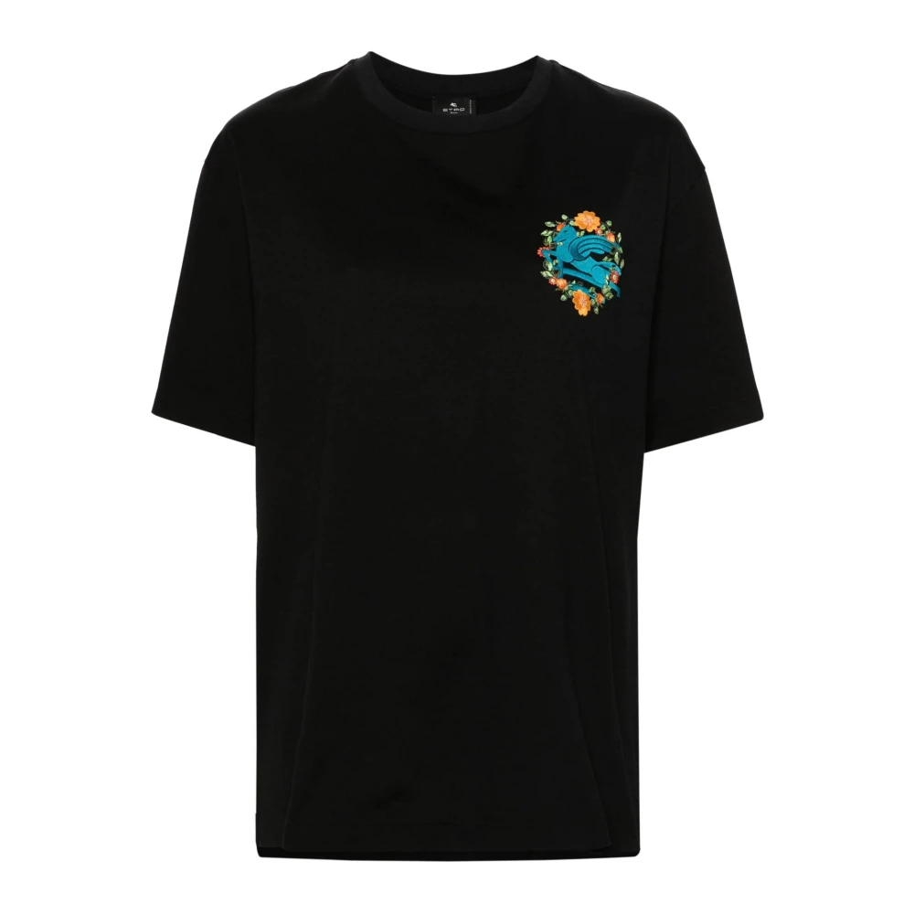 ETRO Zwarte T-shirts en Polos Black Dames