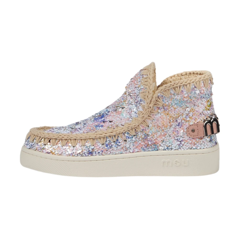 Mou, Skor, Dam, 36 EU, Bomull, Sommar Sequins Sneaker Nude