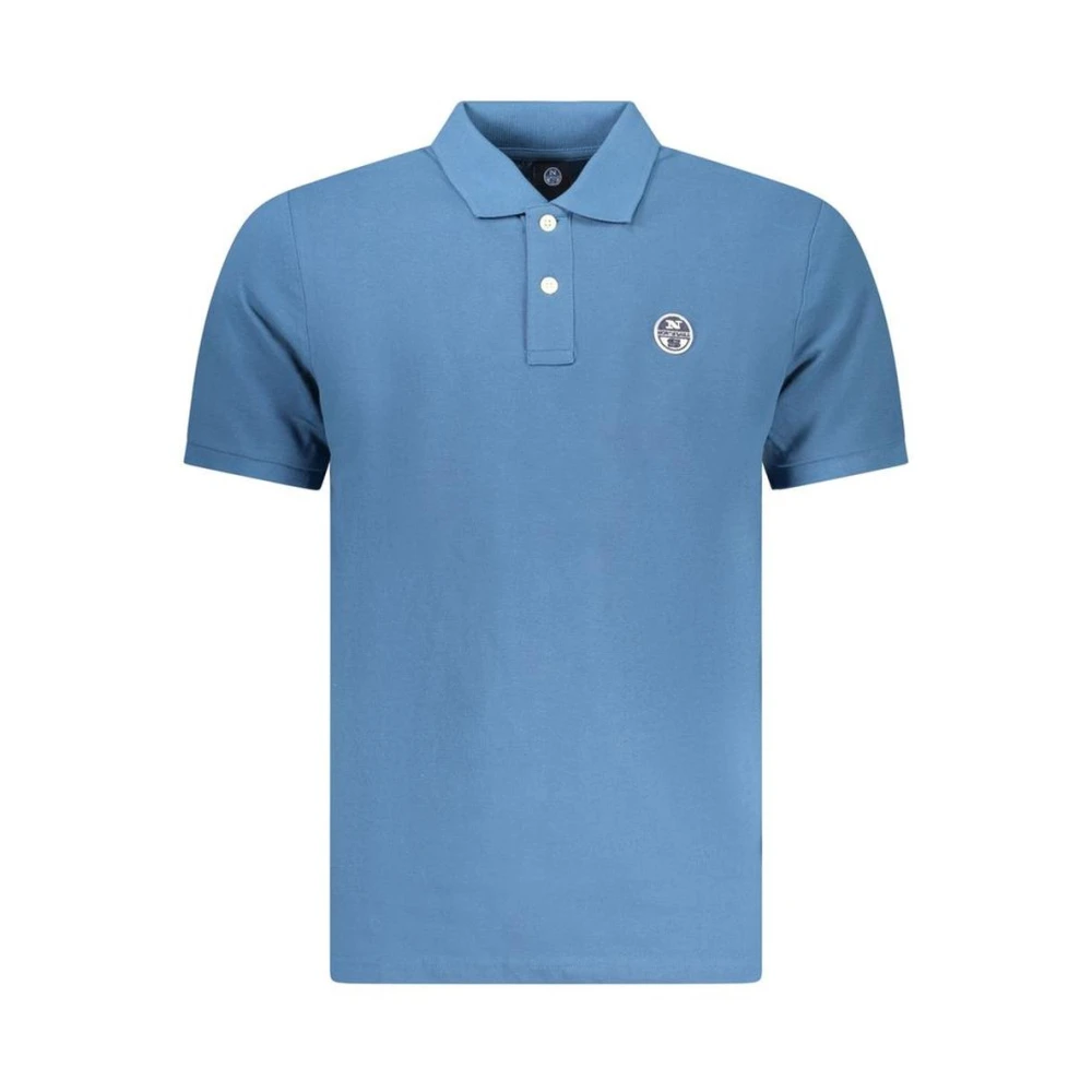 North Sails , Polo Shirts, Male, Blue, S, Cotton Polo Shirt With Classic Design
