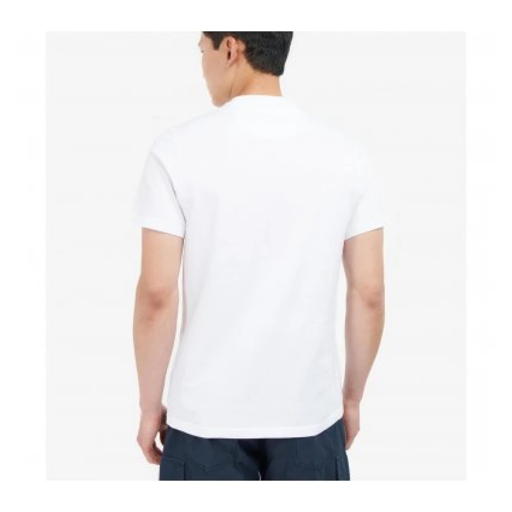 Barbour Heren Katoenen Sport T-Shirt White Heren