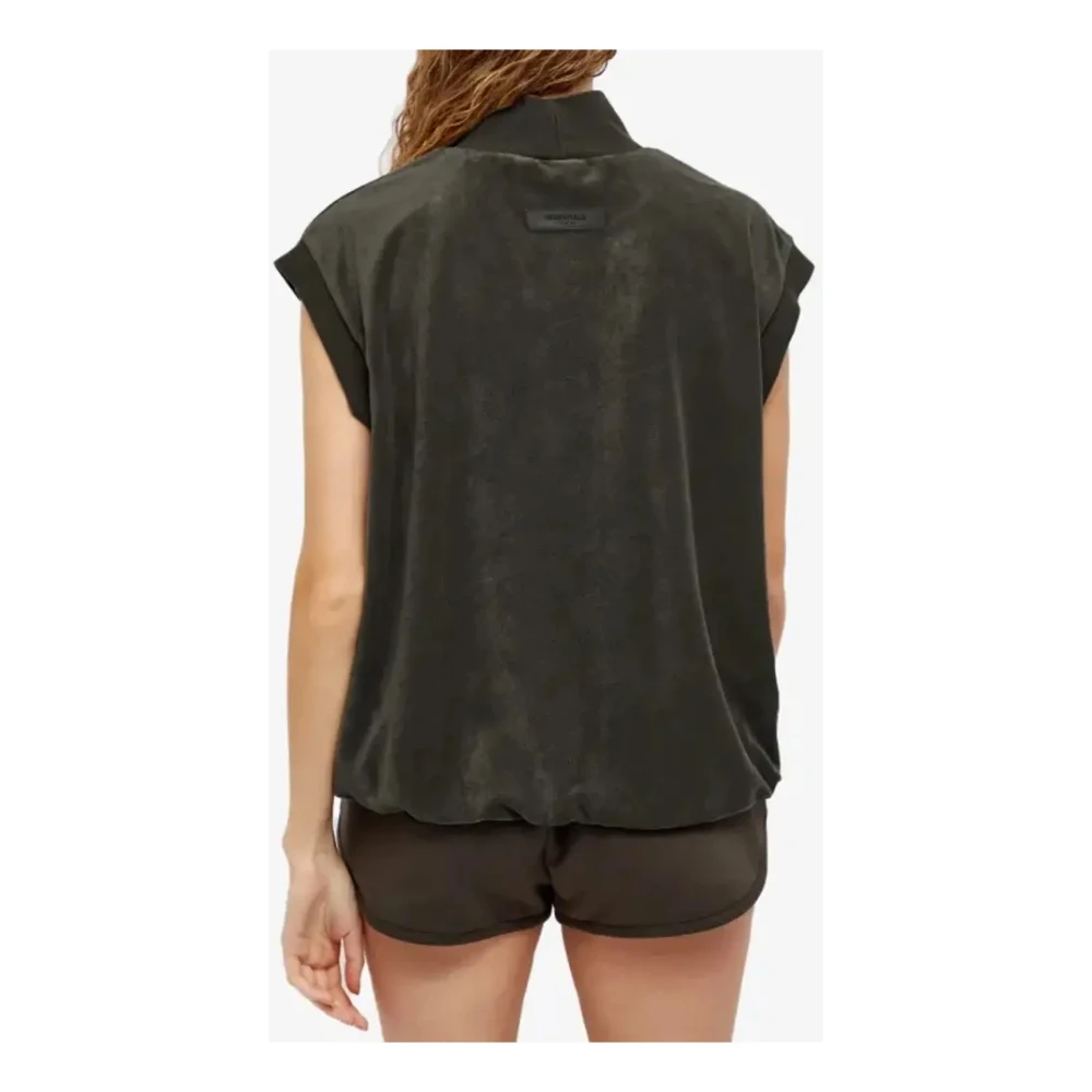 Fear Of God Mouwloze Mock Neck Vest Top Black Dames