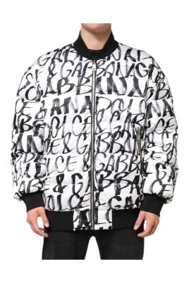 Graffiti Logo Puffer Bomber Jacket