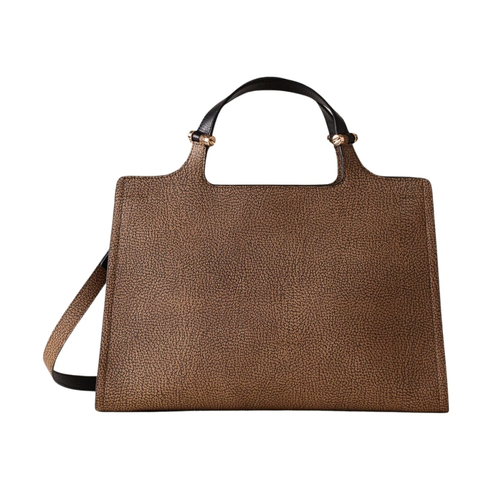 Borbonese Natuurlijk zwarte handtas M Brown Dames