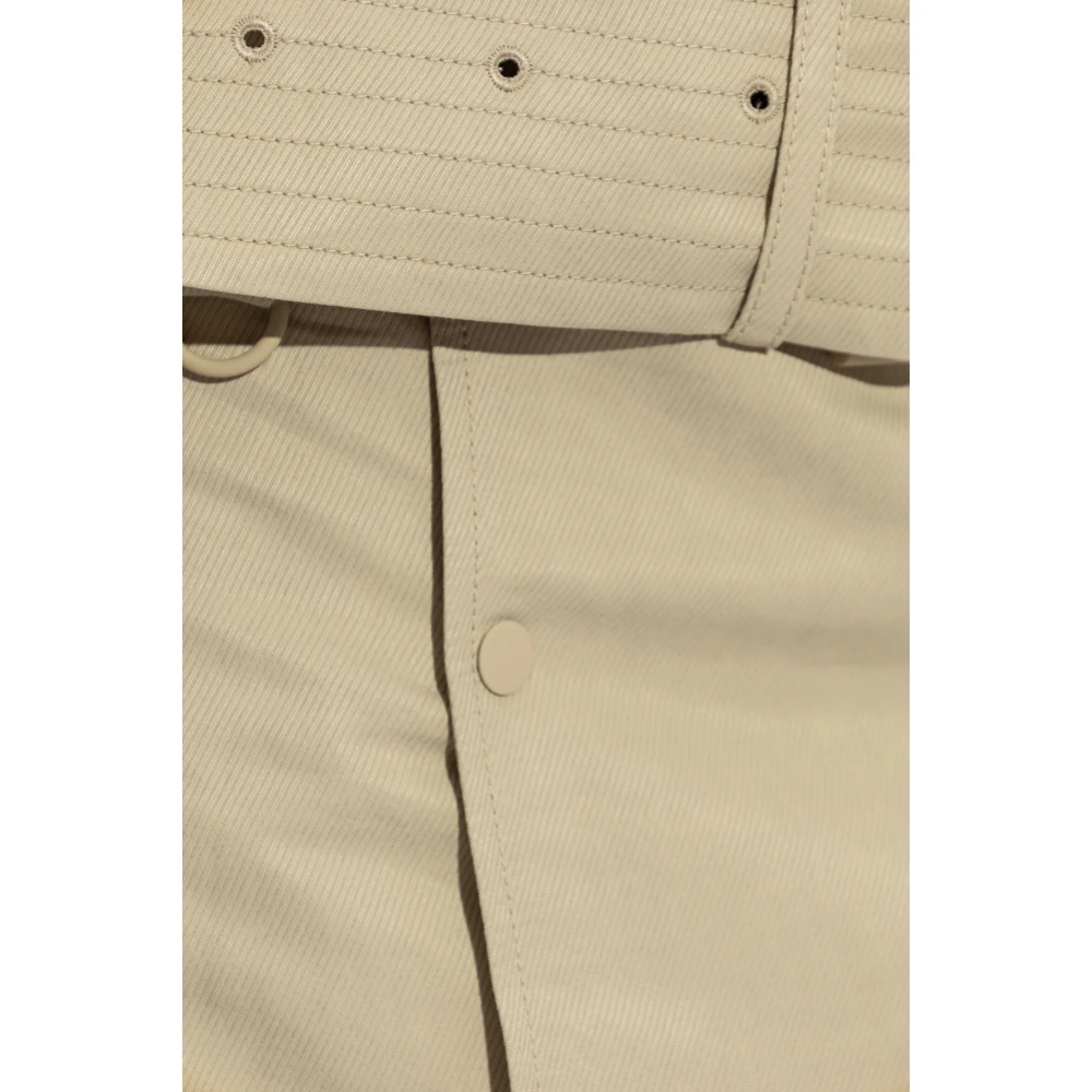 Burberry Rok met brede riem Beige Dames