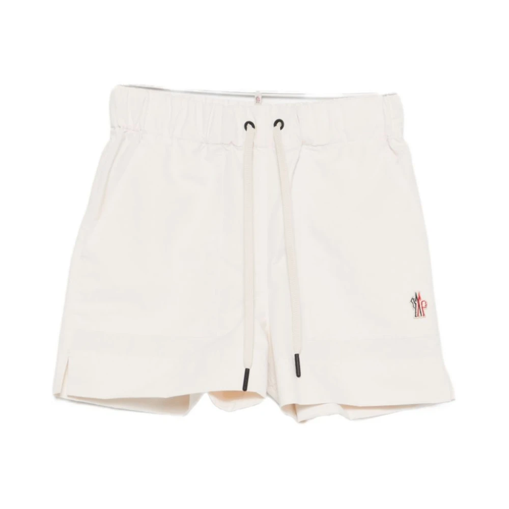 Moncler White Casual Shorts, Female, S, Technical Froissé Shorts