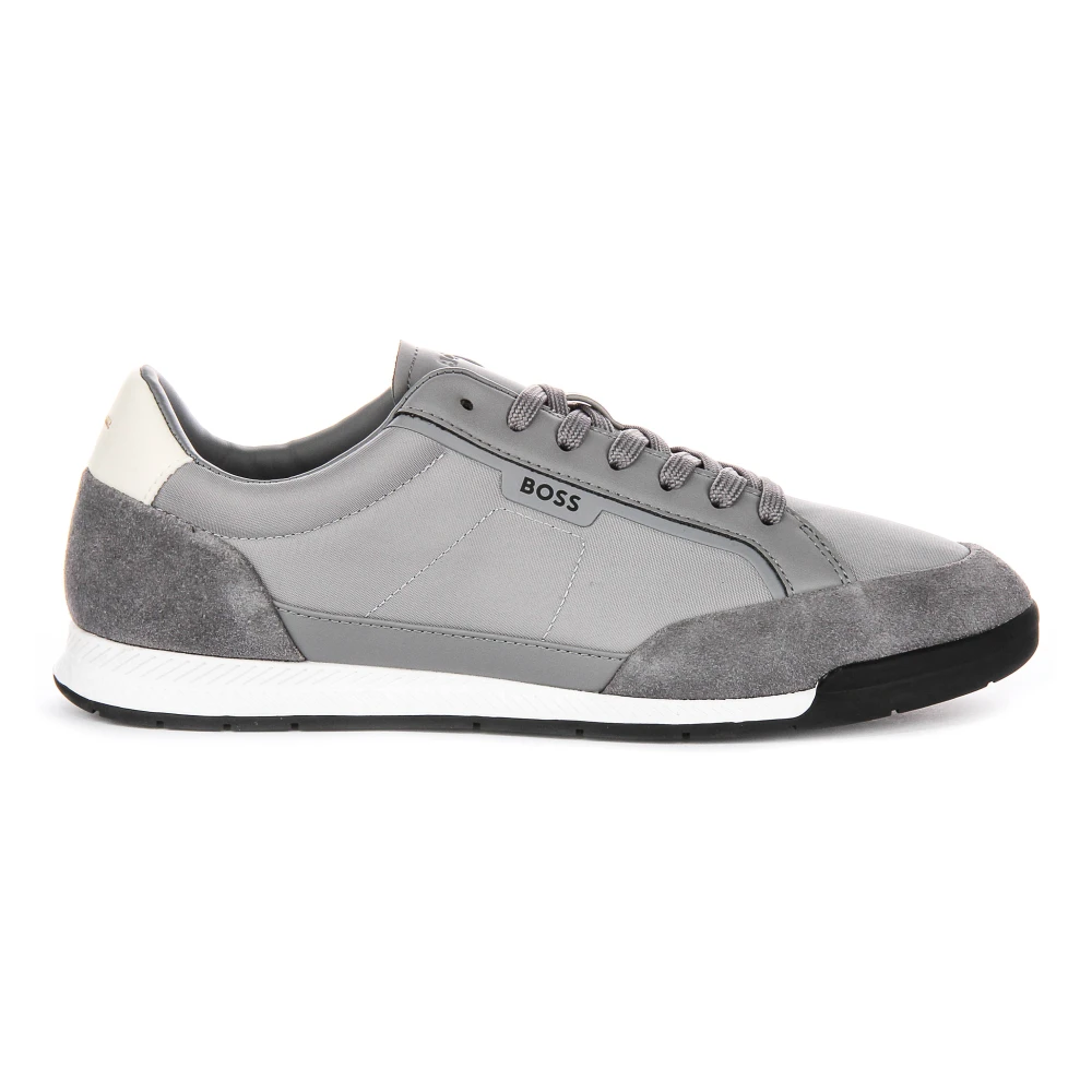 Hugo Men's Gray Sneakers, 8 Uk, Grey Low Profile Trainers