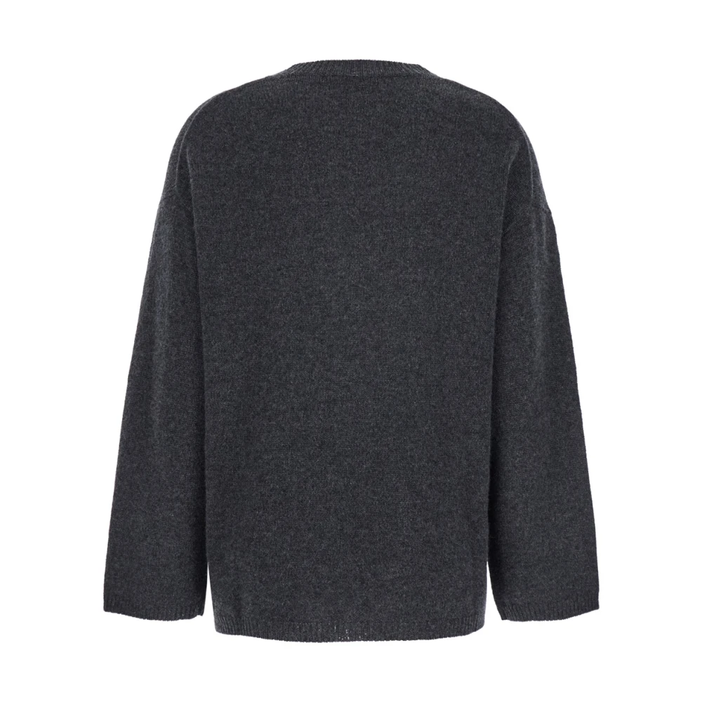 allude Kasjmier Ronde Hals Sweater Grijs Gray Dames